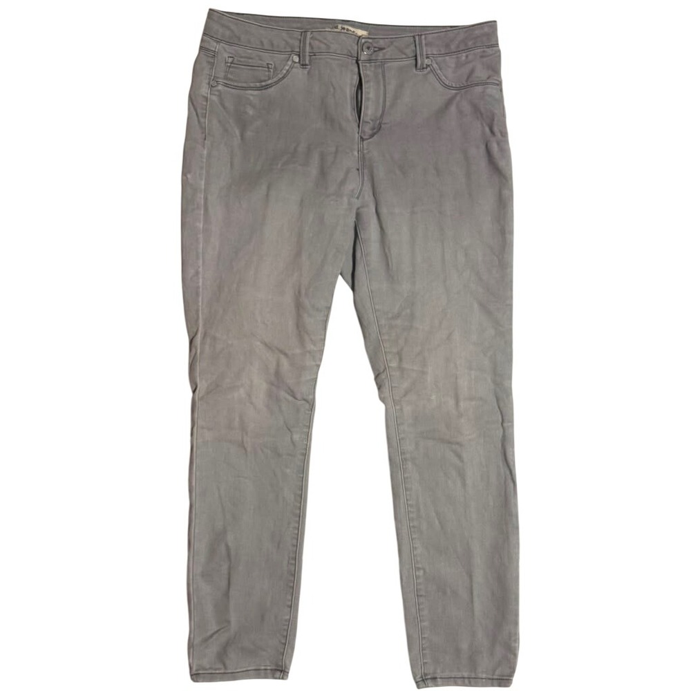 d.jeans Womens Gray Skinny Denim Jeans Size 12 Stretch Mid Rise Casual Pants